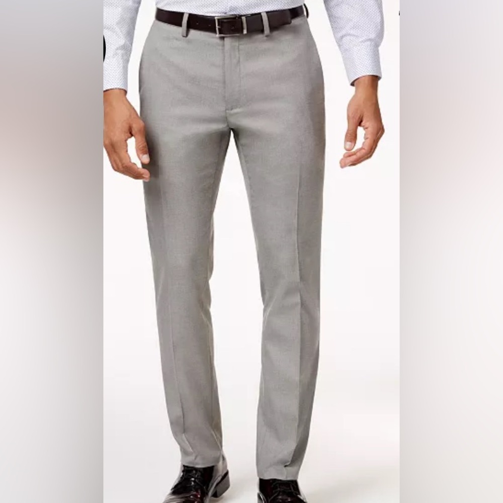 Kenneth Cole Reaction Men's Stretch Modern-Fit Flat-Front Pant Size 30/3…